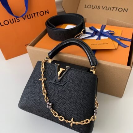 LOUIS VUITTON Capucines mini frame M80239 size:21*14*8cm