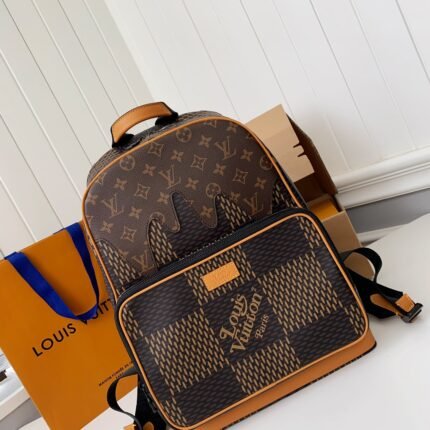 Louis Vuitton x Nigo Co branded Campus Men-s Backpack N40380. Top Quality Size: 30 * 39 * 13cm