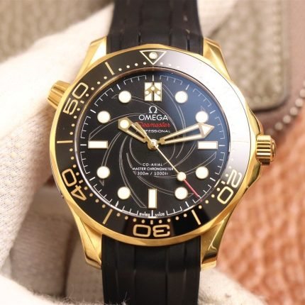 1:1 Super Clone Omega Seamaster 300M Co-Axial Master (Gold Seamaster)