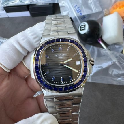 Patek Philippe 5711 Moissanite Diamonds blue